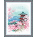 Image of RIOLIS Sakura - Pagoda Cross Stitch Kit