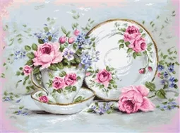 Luca-S Trio with Blooms - Petit Point Tapestry Kits