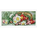 Image of Luca-S Basket with Peonies - Petit Point Tapestry Kit