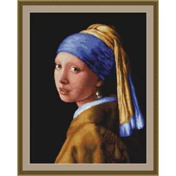 Luca-S Lady with Pearl Earring - Petit Point Tapestry Kit