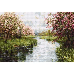 Luca-S Spring Landscape - Petit Point Tapestry Kit
