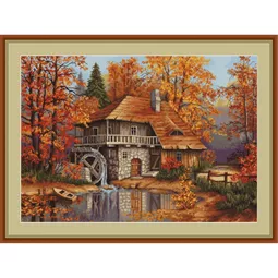 Luca-S Autumn Landscape - Petit Point Tapestry Kit