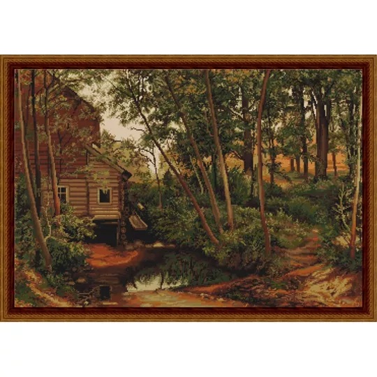 Image 1 of Luca-S Cabin in Woods - Petit Point Tapestry Kit
