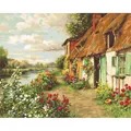 Image of Luca-S Cottage Landscape - Petit Point Tapestry Kit