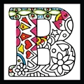 Image of Design Works Crafts Zenbroidery - Letter B Embroidery Fabric