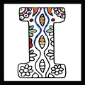 Image of Design Works Crafts Zenbroidery - Letter I Embroidery Fabric