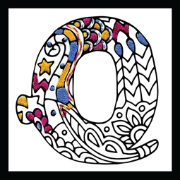 Design Works Crafts Zenbroidery - Letter Q Embroidery Fabric