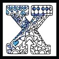 Image of Design Works Crafts Zenbroidery - Letter X Embroidery Fabric