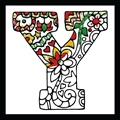 Image of Design Works Crafts Zenbroidery - Letter Y Embroidery Fabric