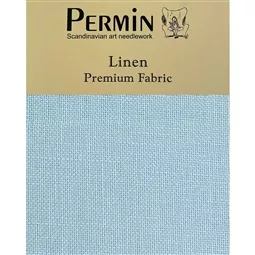 Permin 28 Count Linen - Blue Fabric