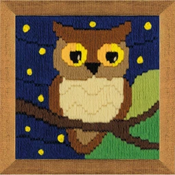 RIOLIS Owl Among the Stars Long Stitch Kit
