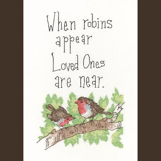 Image 1 of Heritage When Robins Appear - Aida Cross Stitch Kit
