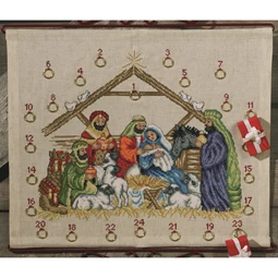 Permin Nativity Advent Christmas Cross Stitch Kit