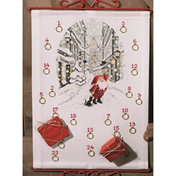 Permin Santa in the City Advent Christmas Cross Stitch Kit