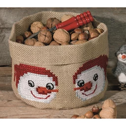 Permin Snowmen Bag Christmas Cross Stitch Kit