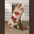 Image of Permin Santa and Tree Stocking Christmas Cross Stitch Kit