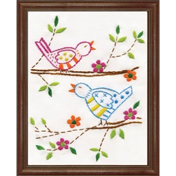 Design Works Crafts Bird Family Embroidery Kit