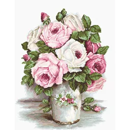 Luca-S Mixed Roses Cross Stitch Kit