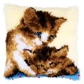 Image of Vervaco Two Cats Latch Hook Cushion Kit