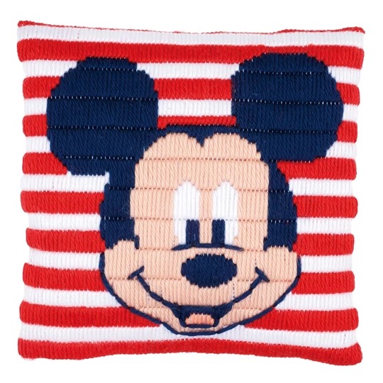 Image 1 of Vervaco Mickey Mouse Cushion Long Stitch Kit