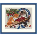 Image of Merejka Kittens &amp; Cherries Cross Stitch