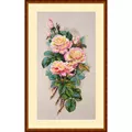 Image of Merejka Vintage Roses on Aida Cross Stitch Kit