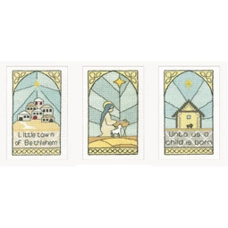 Stained Glass Nativity Cards