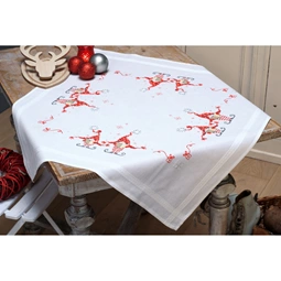 Vervaco Christmas Gnomes Tablecloth Cross Stitch Kit