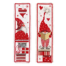 Vervaco Christmas Gnome Bookmarks Cross Stitch Kit