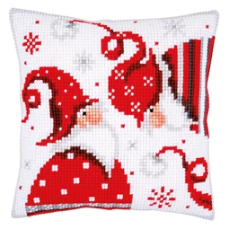 Vervaco Christmas Gnome Cushion 1 Cross Stitch Kit