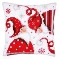 Image of Vervaco Christmas Gnome Cushion 1 Cross Stitch Kit