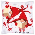 Image of Vervaco Christmas Gnome Cushion 2 Cross Stitch Kit