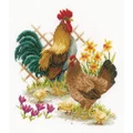 Image of Vervaco Chicken Family Cross Stitch Kit