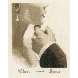 Vervaco Bride and Groom Wedding Record Cross Stitch Kit