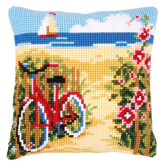 Image 1 of Vervaco At the Beach Cushion Cross Stitch Kit