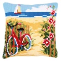 Image of Vervaco At the Beach Cushion Cross Stitch Kit
