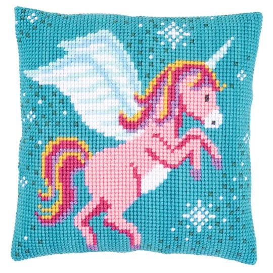Image 1 of Vervaco Unicorn Cushion Cross Stitch Kit