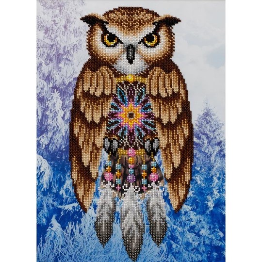 Image 1 of VDV Dream Catcher Owl Embroidery Kit