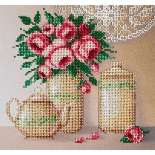 Image 1 of VDV Roses and Porcelain Embroidery Kit