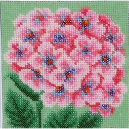 VDV Pink Hydrangea Embroidery Kit
