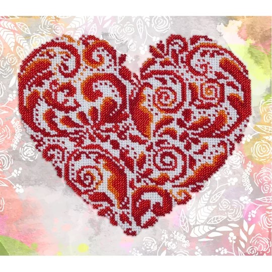 Image 1 of VDV Heart Shaped Lace Embroidery Kit