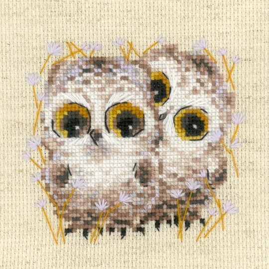 Image 1 of RIOLIS Little Owls Cross Stitch Kit