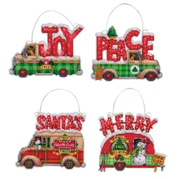 Dimensions Holiday Truck Ornaments Christmas Cross Stitch Kit