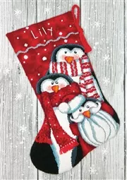 Dimensions Holiday Penguins Stocking Tapestry Kits