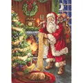 Image of Luca-S Santa's List Christmas Cross Stitch Kit