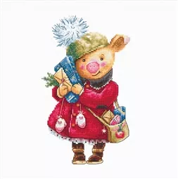 Luca-S Christmas Pig Cross Stitch Kit