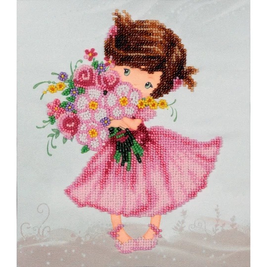 Image 1 of VDV Girl with a Bouquet Embroidery Kit
