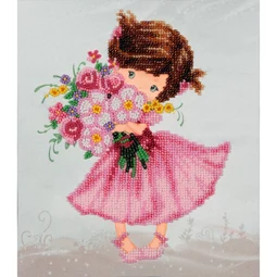 VDV Girl with a Bouquet Embroidery Kit