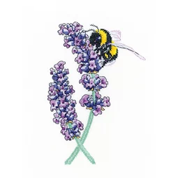 Heritage Lavender Bee -Evenweave Cross Stitch Kit