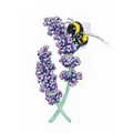 Image of Heritage Lavender Bee -Evenweave Cross Stitch Kit